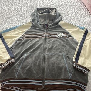 dELiA*s Heather Gray Hoodie with Light Blue Details